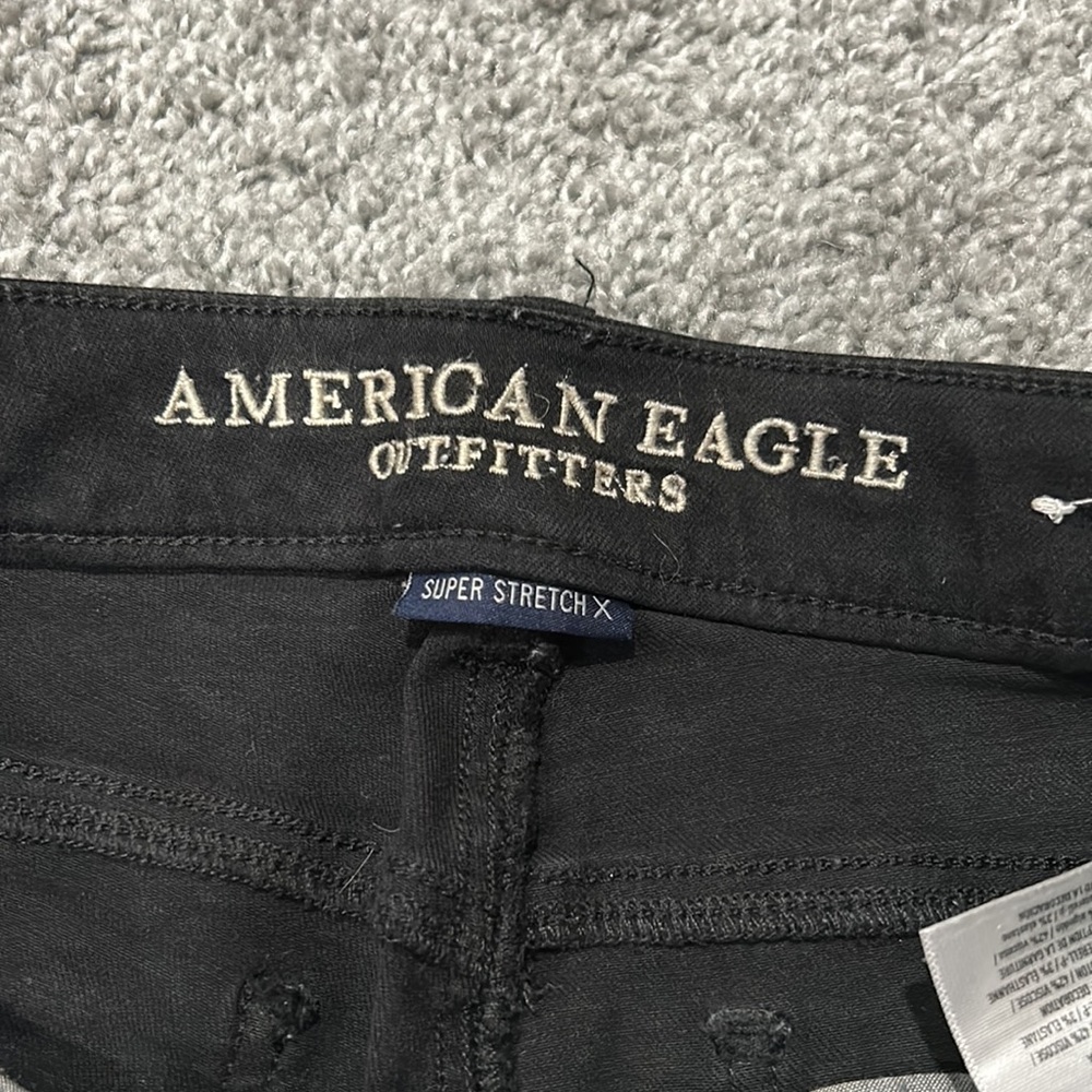 AEO super stretch x black distressed leggings | 2 - Picture 5 of 8